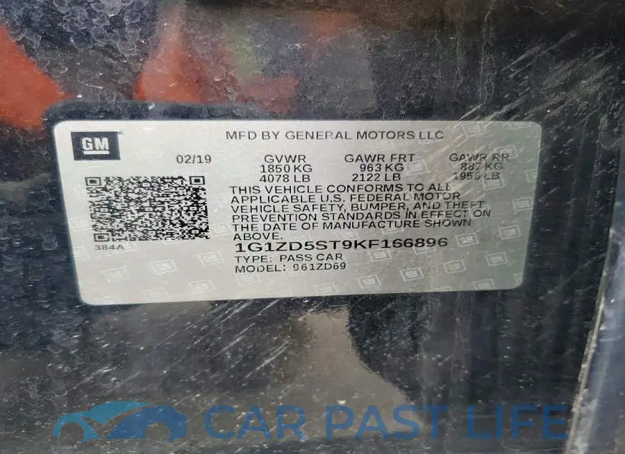 1G1ZD5ST9KF166896# 12