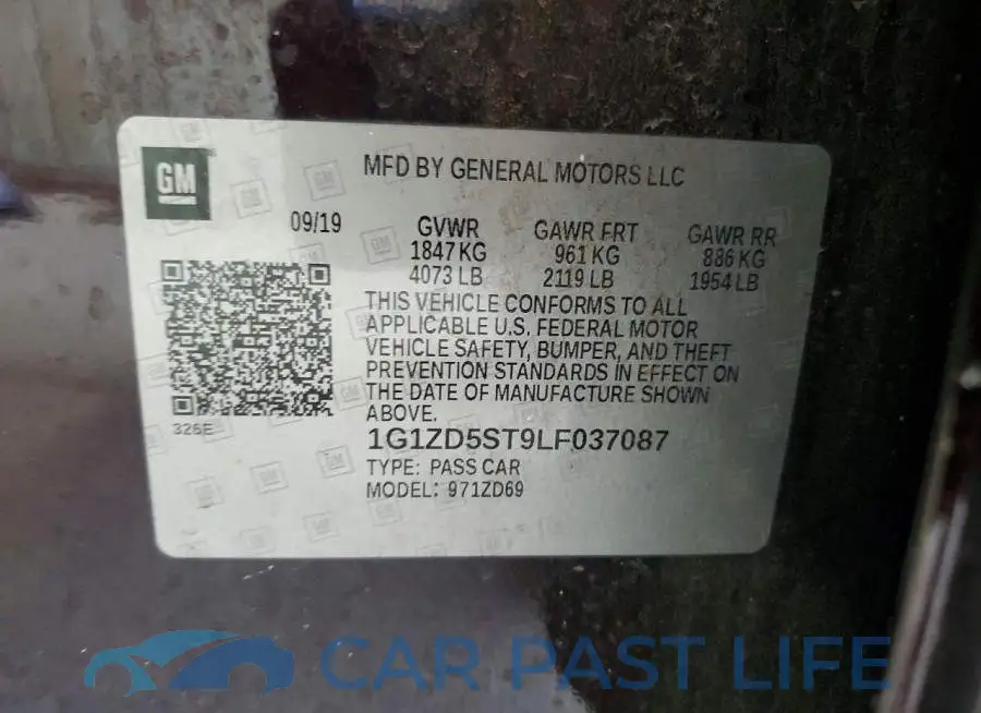 1G1ZD5ST9LF037087# 12