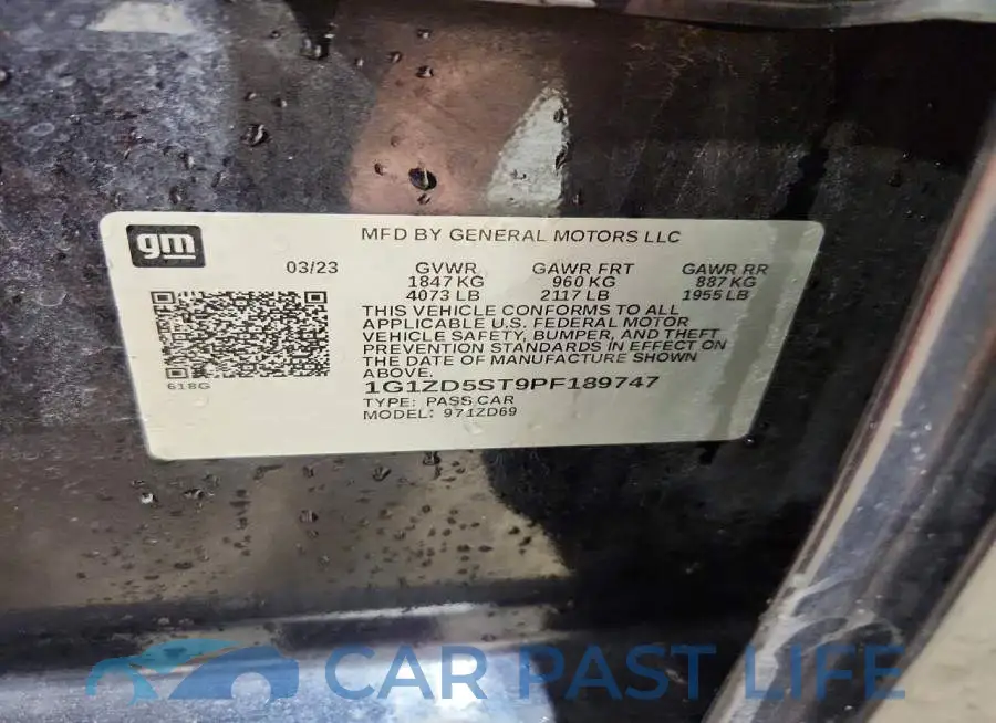 1G1ZD5ST9PF189747# 12