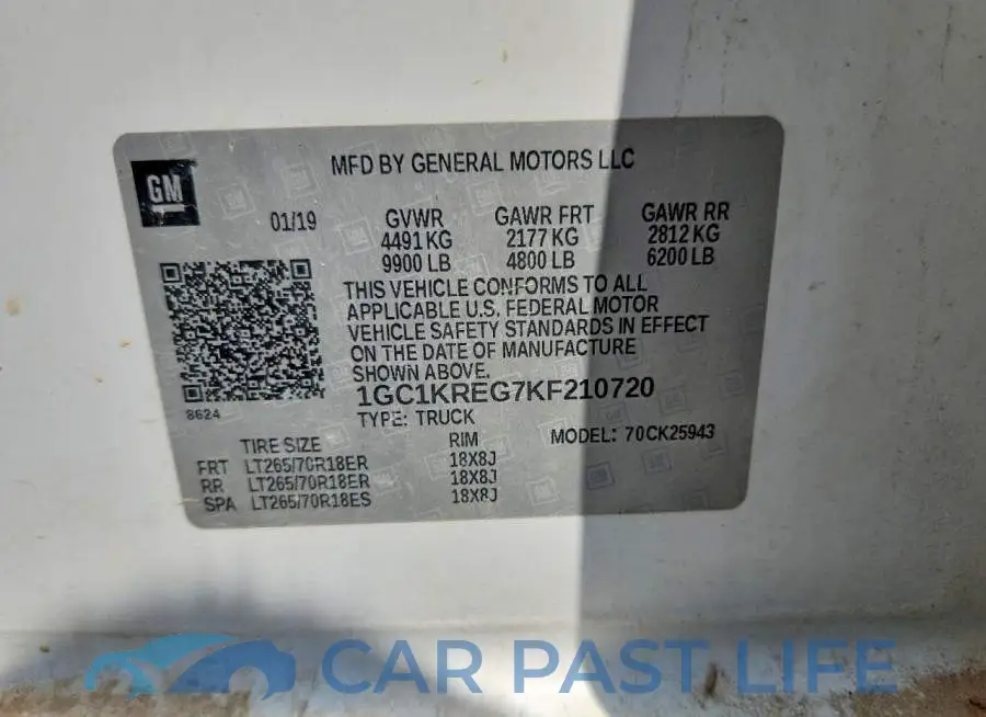 1GC1KREG7KF210720# 12