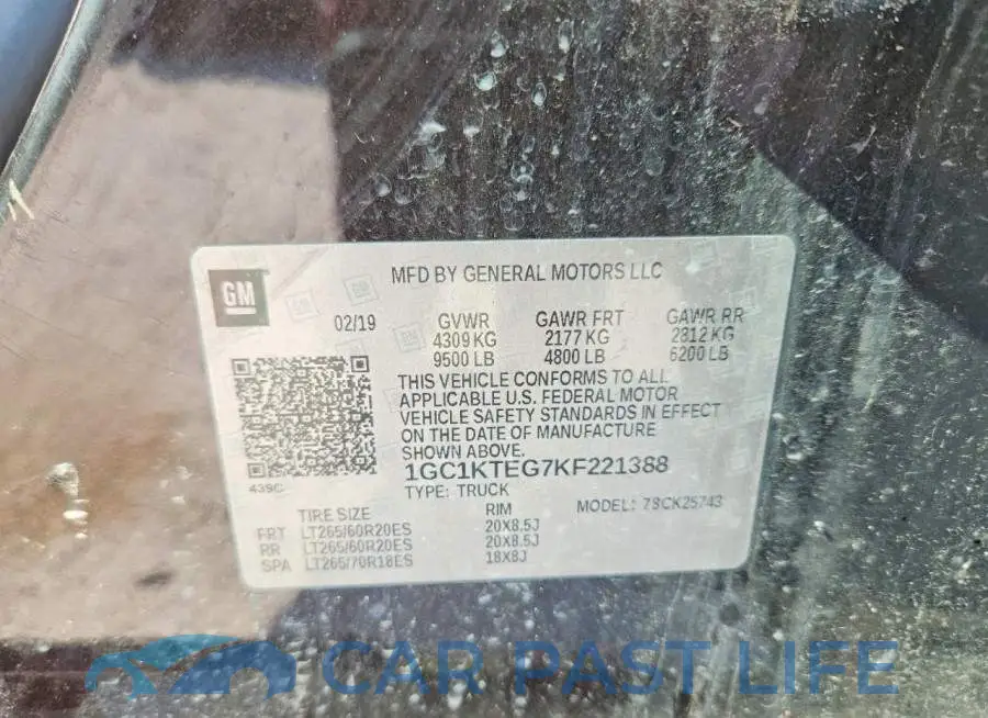 1GC1KTEG7KF221388# 13