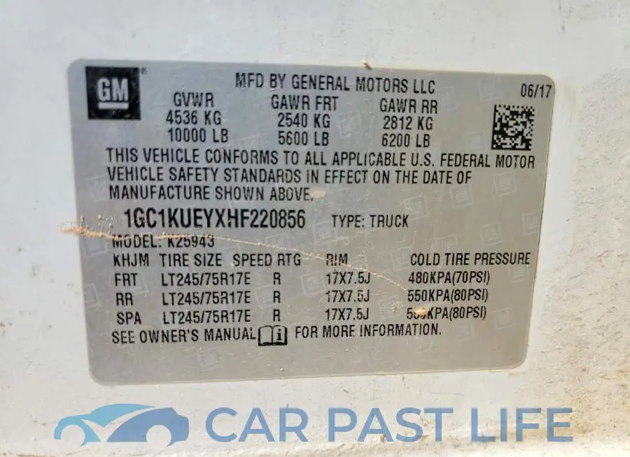 1GC1KUEYXHF220856# 13