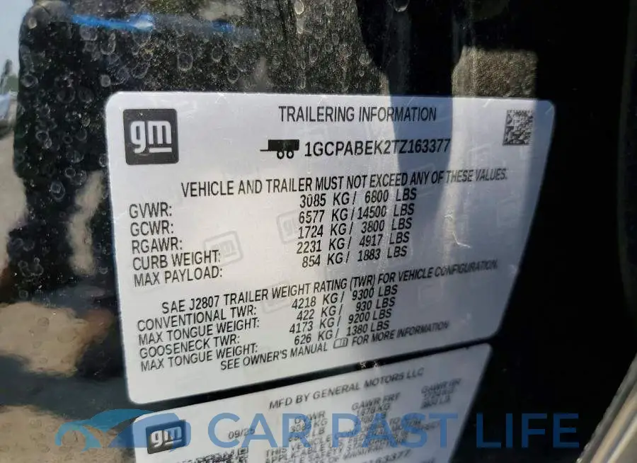 1GCPABEK2TZ163377# 12