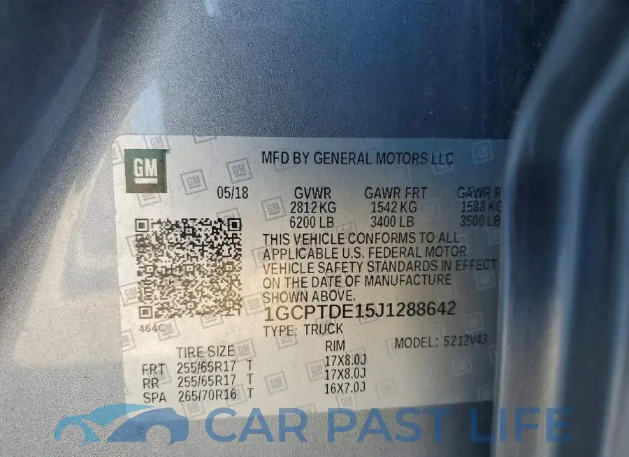 1GCPTDE15J1288642# 12