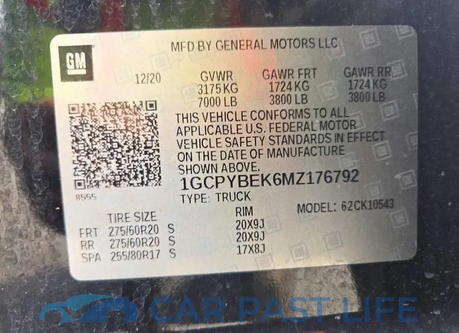 1GCPYBEK6MZ176792# 12