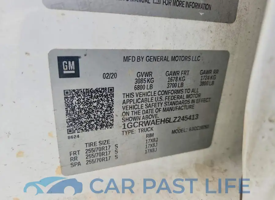 1GCRWAEH6LZ245413# 12