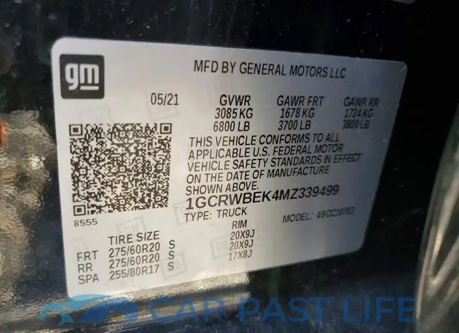 1GCRWBEK4MZ339499# 12