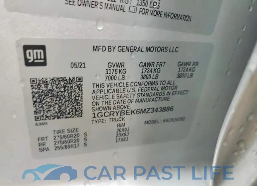 1GCRYBEK6MZ343886# 12