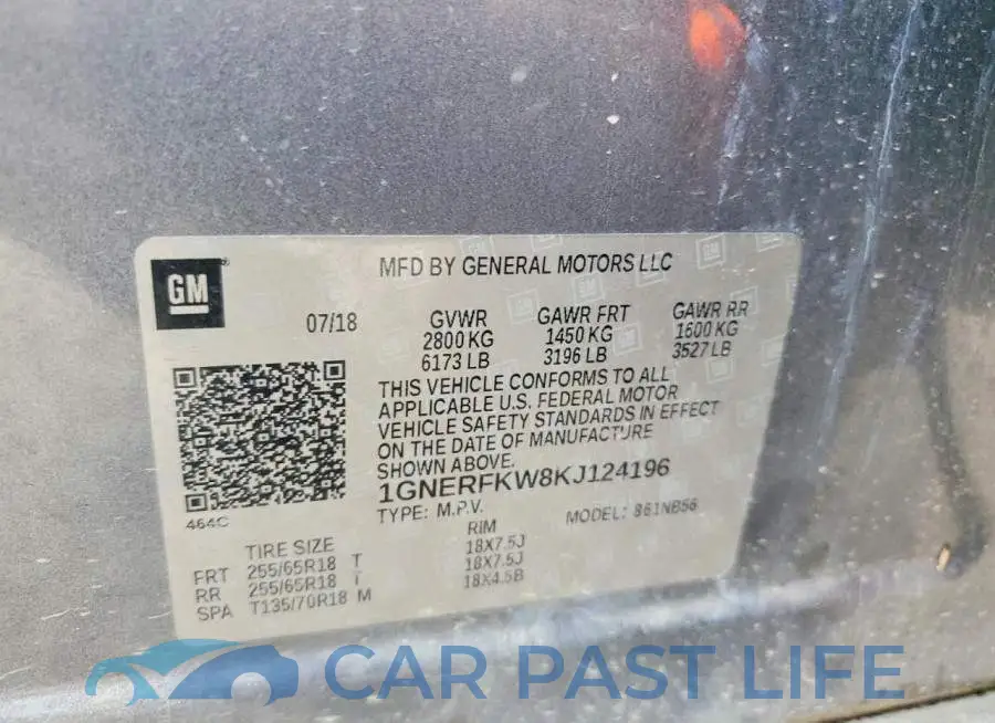 1GNERFKW8KJ124196# 13