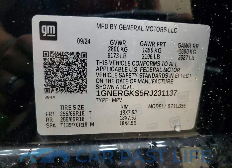 1GNERGKS5RJ231137# 13