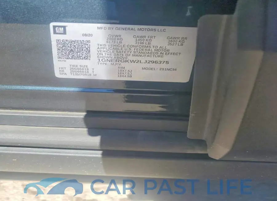 1GNERGKW2LJ296375# 13