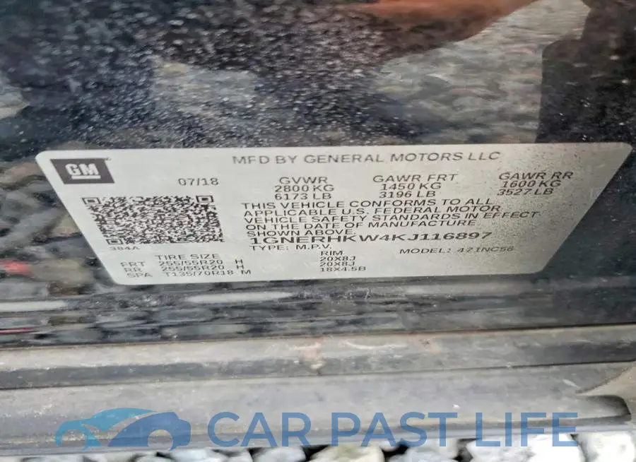 1GNERHKW4KJ116897# 12
