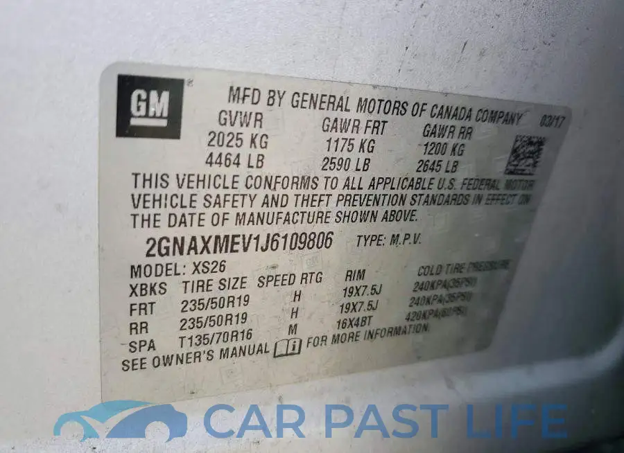 2GNAXMEV1J6109806# 12