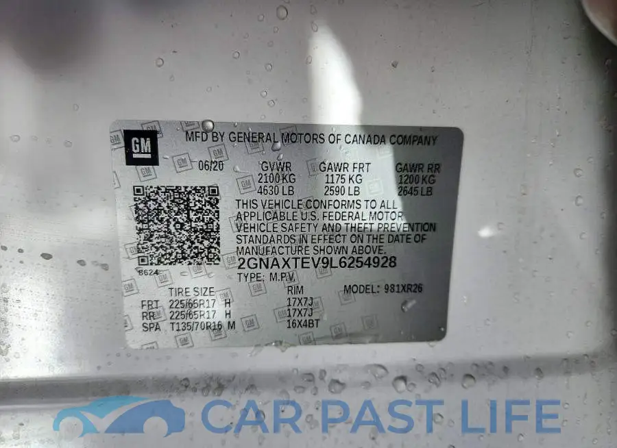 2GNAXTEV9L6254928# 13
