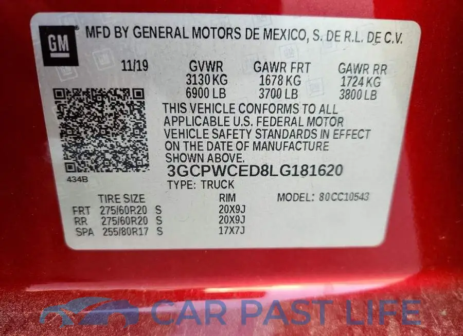 3GCPWCED8LG181620# 13