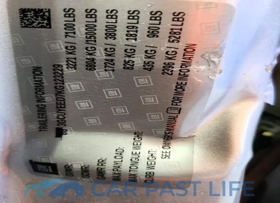 3GCUYEED7KG123229# 12