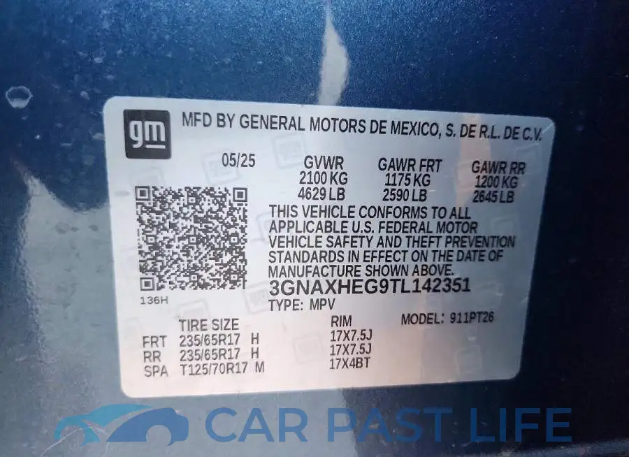 3GNAXHEG9TL142351# 12