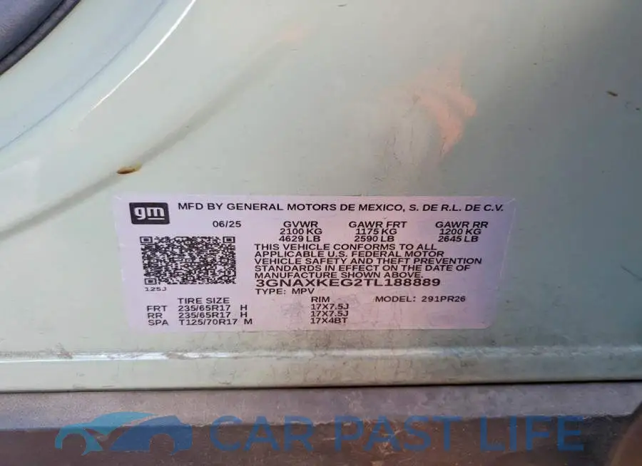3GNAXKEG2TL188889# 14