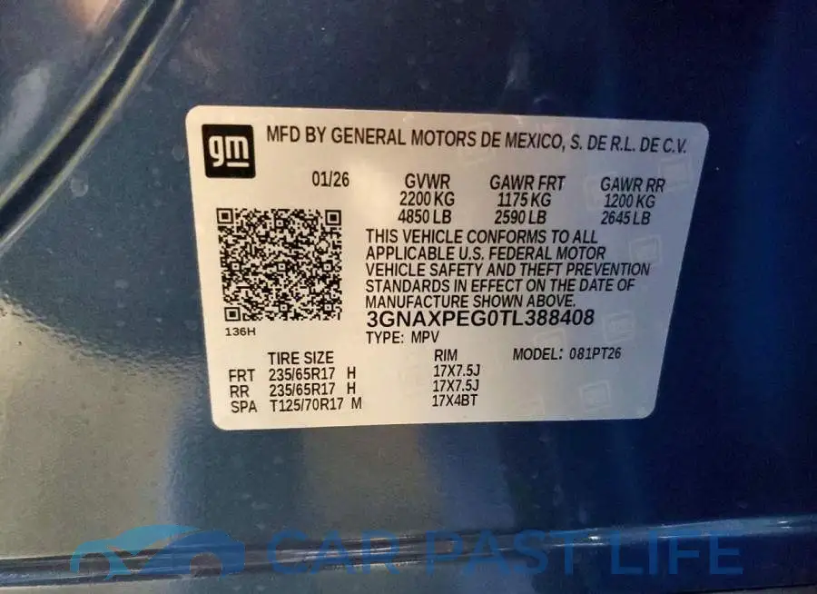 3GNAXPEG0TL388408# 13
