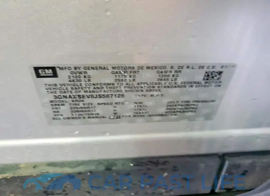 3GNAXSEV8JS587128# 14