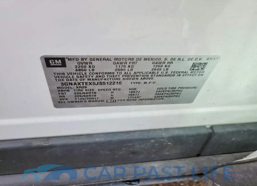 3GNAXTEX5JS512216# 13