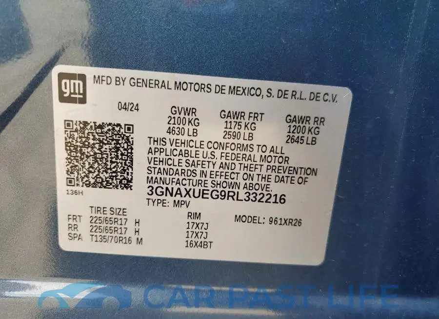 3GNAXUEG9RL332216# 13