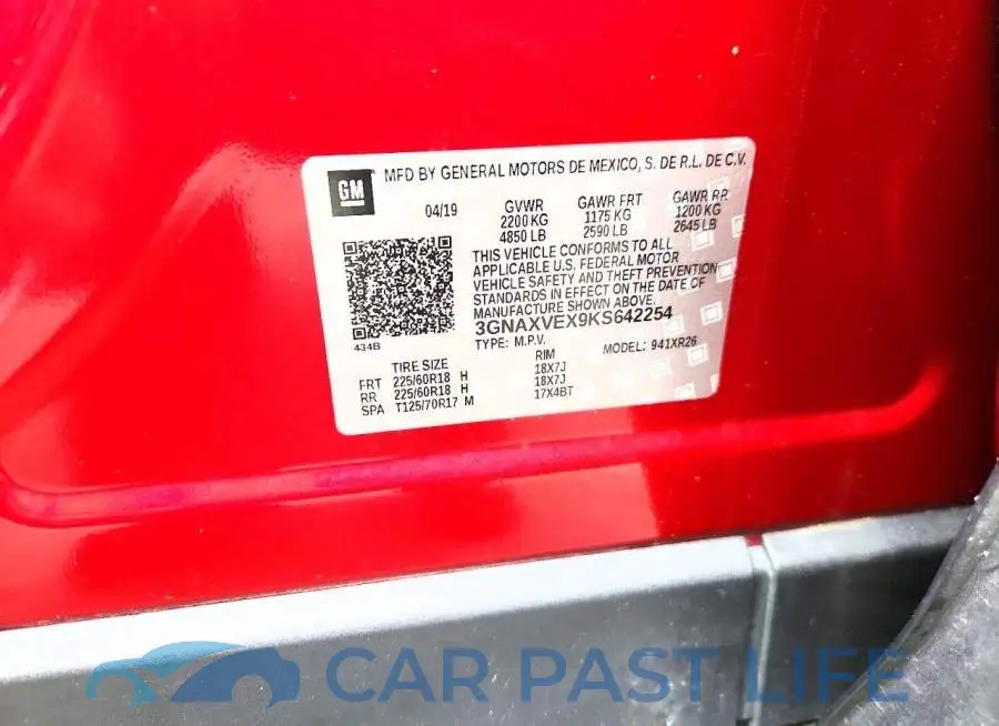 3GNAXVEX9KS642254# 13