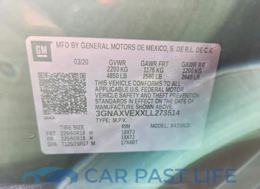 3GNAXVEXXLL273514# 13