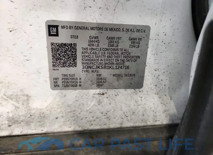3GNCJKSB1KL124716# 12