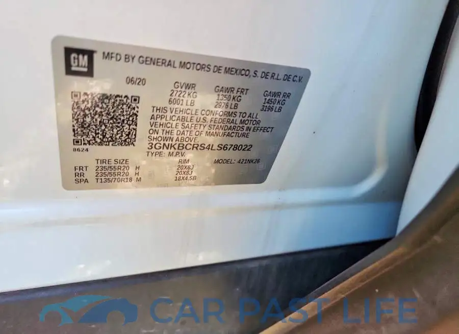 3GNKBCRS4LS678022# 13