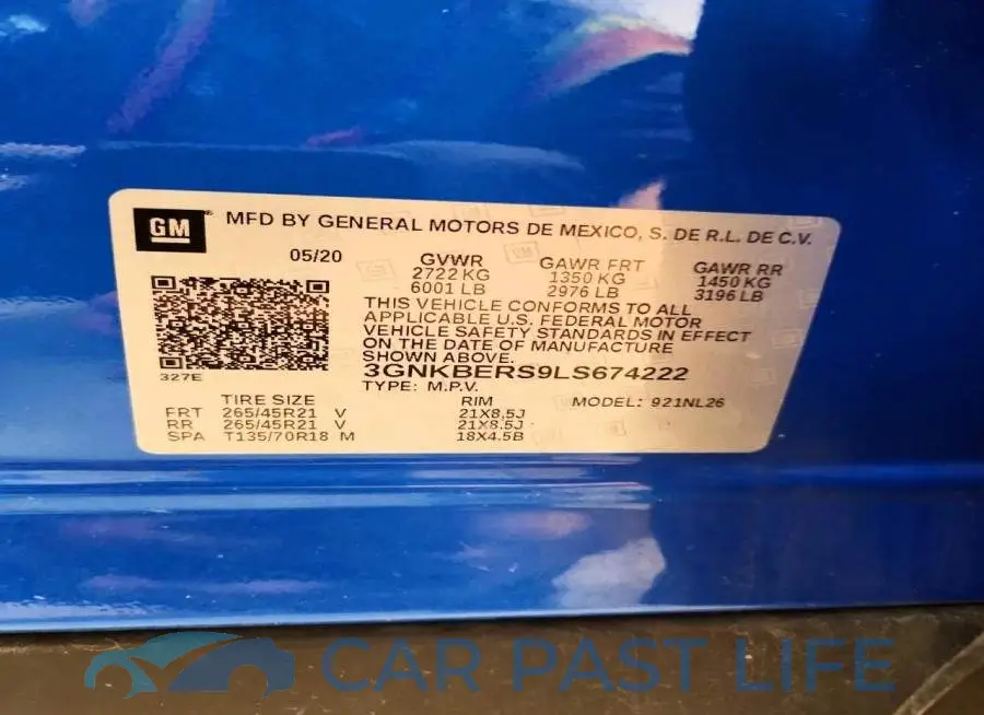 3GNKBERS9LS674222# 14