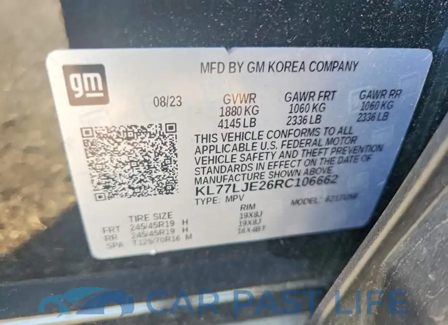 KL77LJE26RC106662# 13