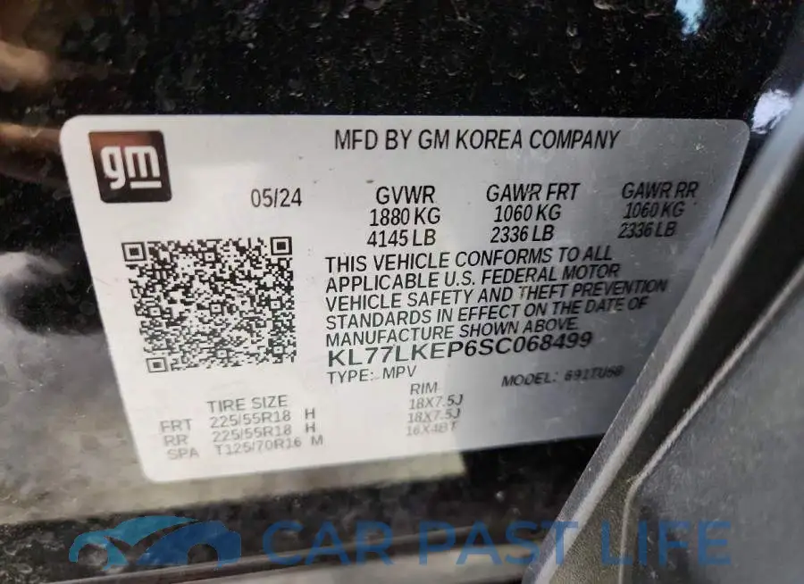 KL77LKEP6SC068499# 13