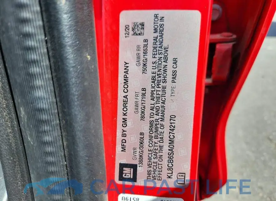 KL8CB6SA0MC742170# 12