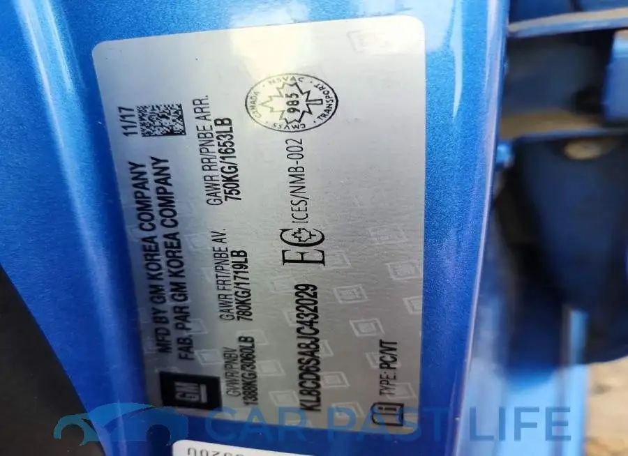 KL8CD6SA8JC432029# 13