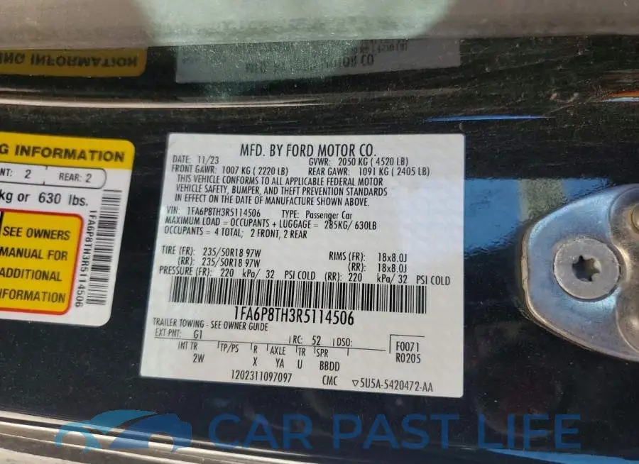 1FA6P8TH3R5114506# 12