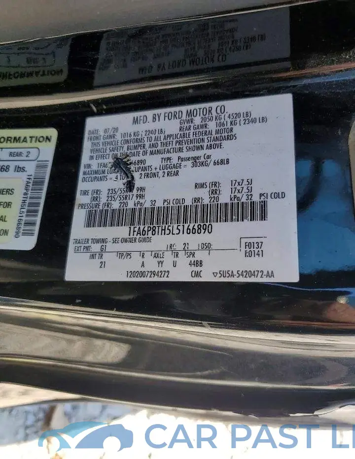 1FA6P8TH5L5166890# 12