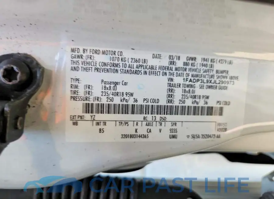 1FADP3L9XJL290973# 12