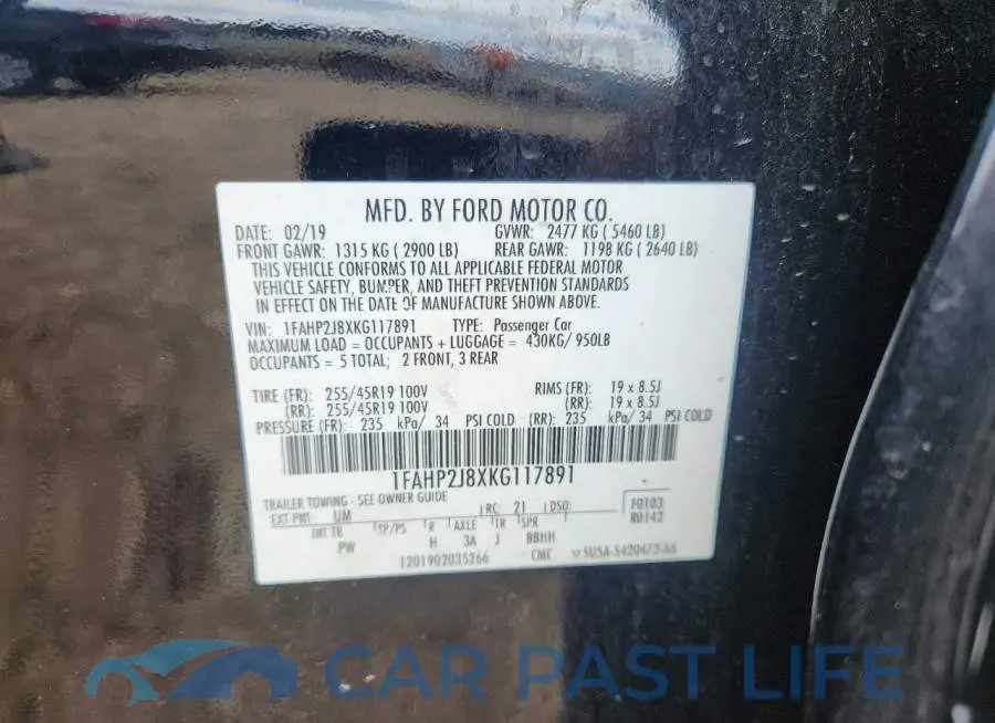 1FAHP2J8XKG117891# 12