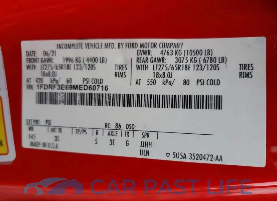 1FDRF3E69MED60716# 12