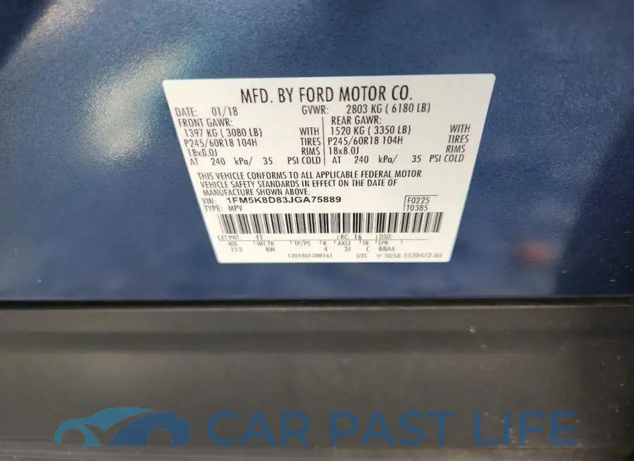1FM5K8D83JGA75889# 13