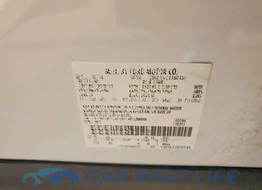 1FM5K8D88HGB25809# 12