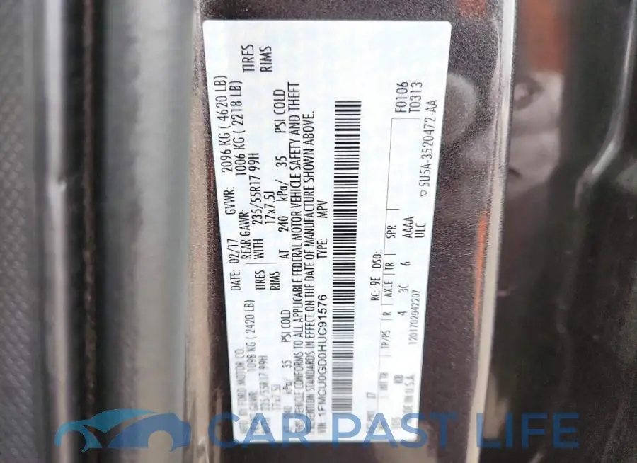 1FMCU0GD0HUC91576# 13