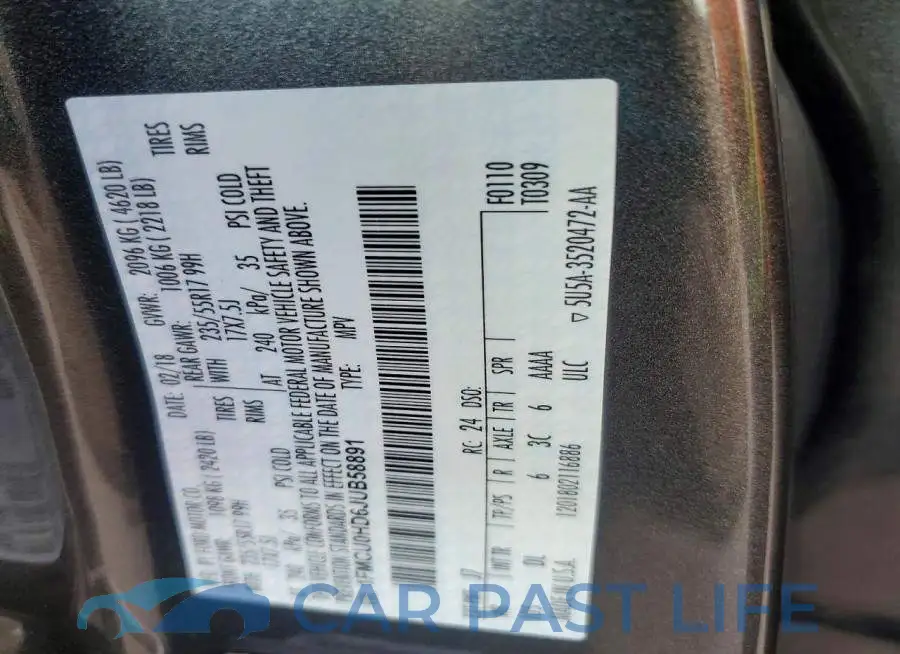1FMCU0HD6JUB58891# 13