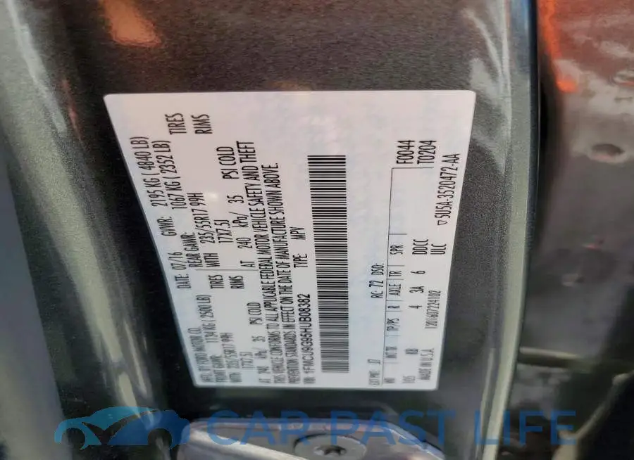 1FMCU9G95HUB08382# 12