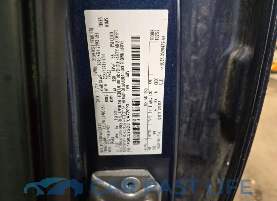 1FMCU9GD0JUA72093# 14