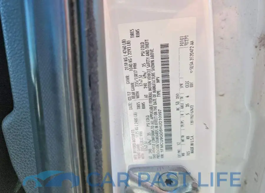 1FMCU9GD5HUD10997# 13