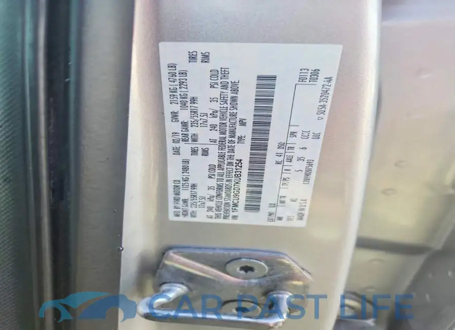 1FMCU9GD7KUB31254# 14