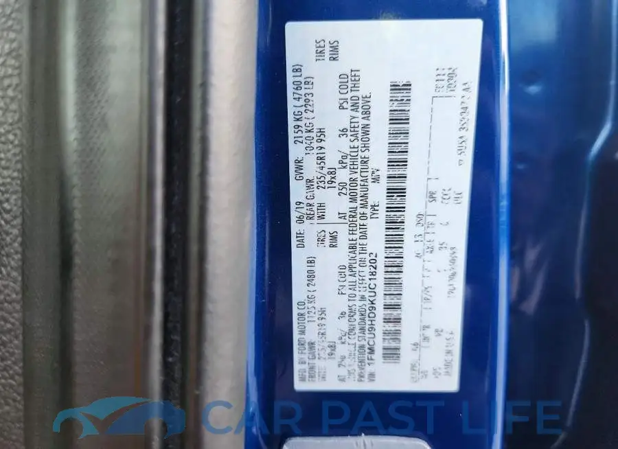 1FMCU9HD9KUC18202# 12