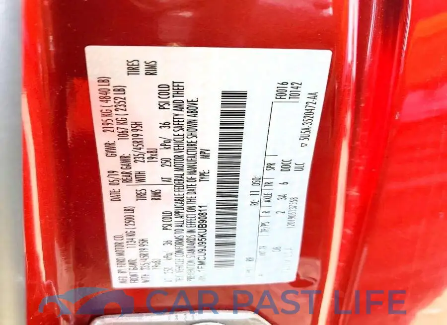 1FMCU9J95KUB90811# 13